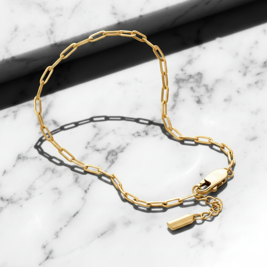 CLIPCHAIN BRACELET 18K Gold Marble